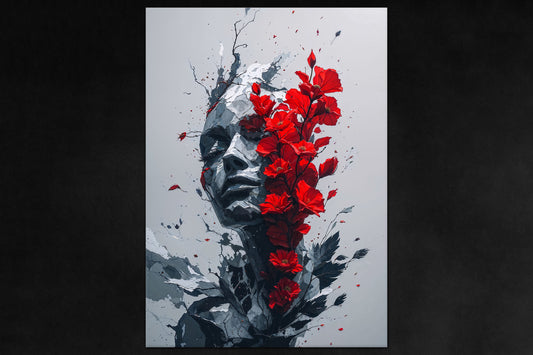 Inner Peace poster - minimalist human-form metal magnetic poster from Between Realms