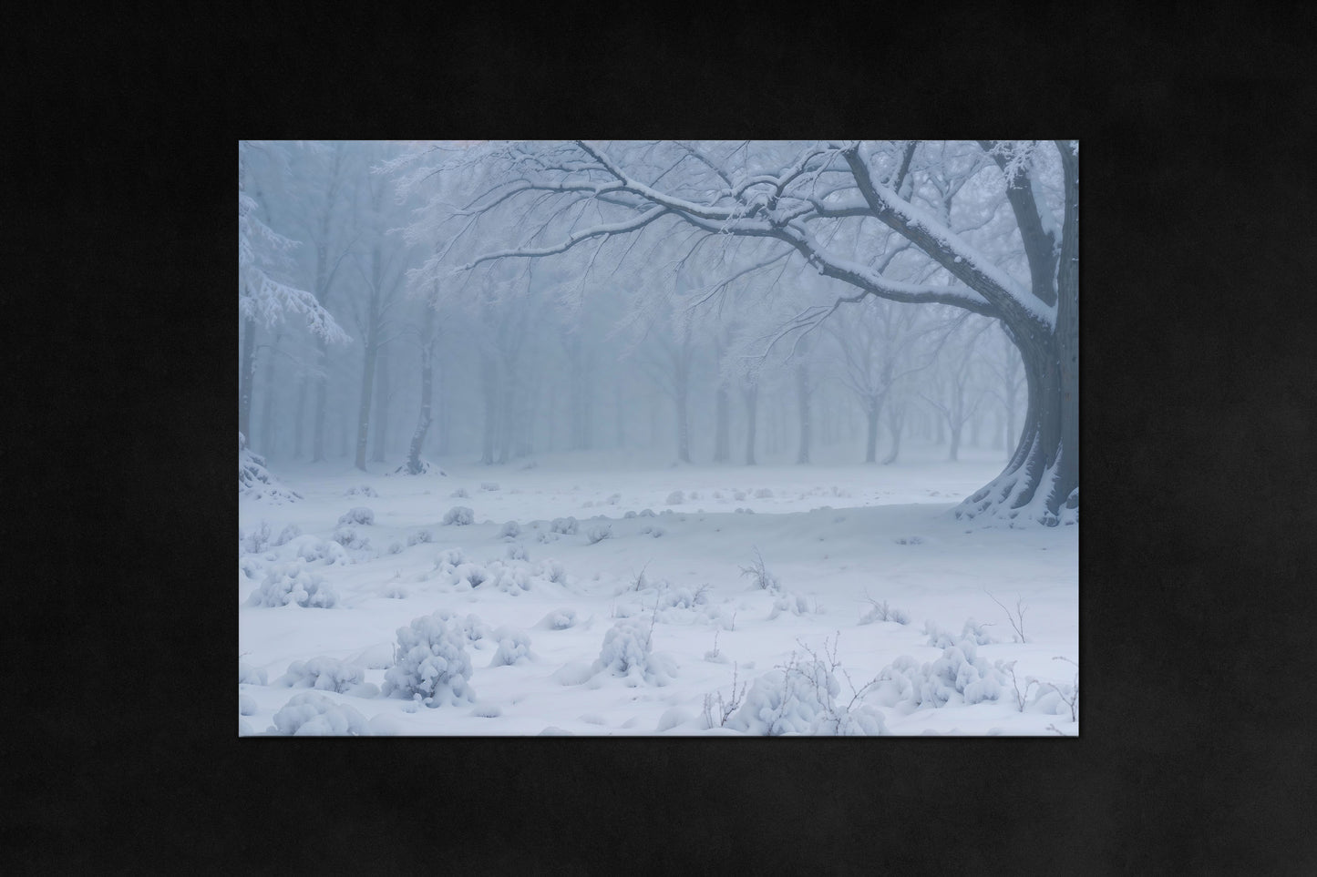 Nature’s Cycle poster - four-season metal magnetic wall art from Timeless Grove - Winter