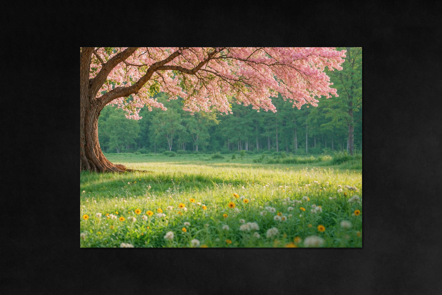 Nature’s Cycle poster - four-season metal magnetic wall art from Timeless Grove - Spring