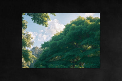 Nature’s Cycle poster - four-season metal magnetic wall art from Timeless Grove - Summer