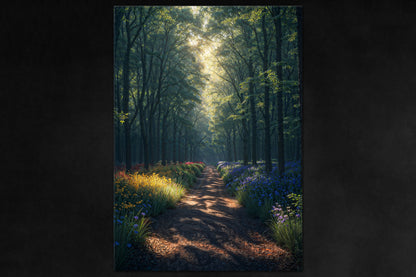 Into the Woods poster - luxury forest-inspired metal wall art from Timeless Grove